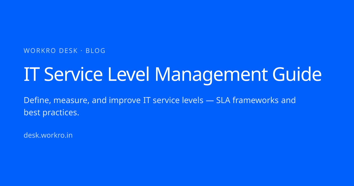 IT Service Level Management Guide · workro desk