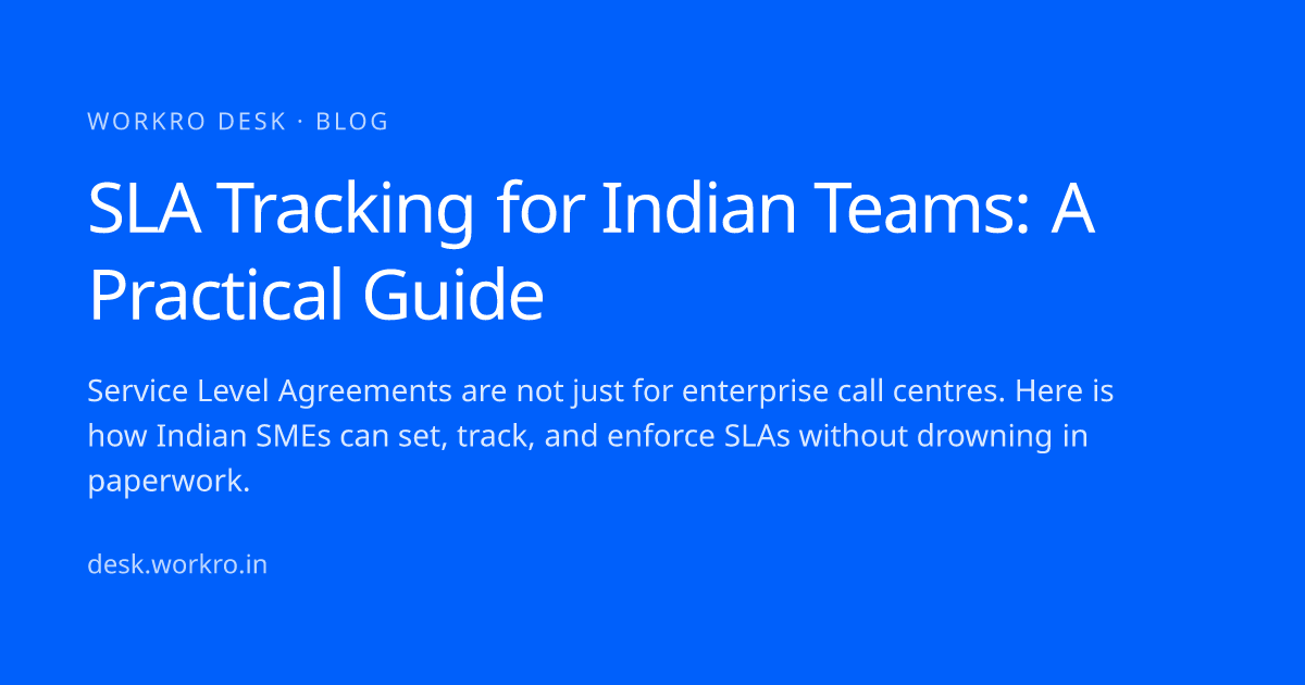 SLA Tracking for Indian Teams: A Practical · workro desk